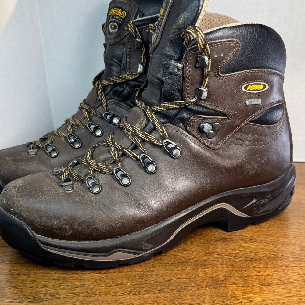 Asolo Mens TPS 520 GV Evo Brown Leather Gore-Tex Serious Hiking Boots, sz 11.5
